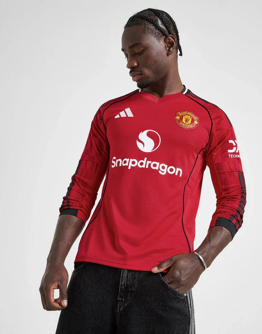 ADIDAS MANCHESTER UNITED FC 25/26 LONG SLEEVE HOME SHIRT